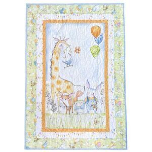 Handmade Baby Quilt – Cori Dantini Hello World Animals Crib Nursery Blanket